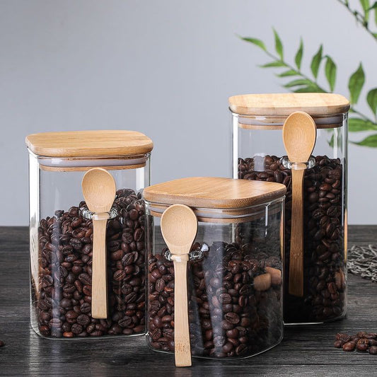 Glass Food Storage Canister | علبة تخزين الطعام الزجاجية الأنيقة 🍱🌿